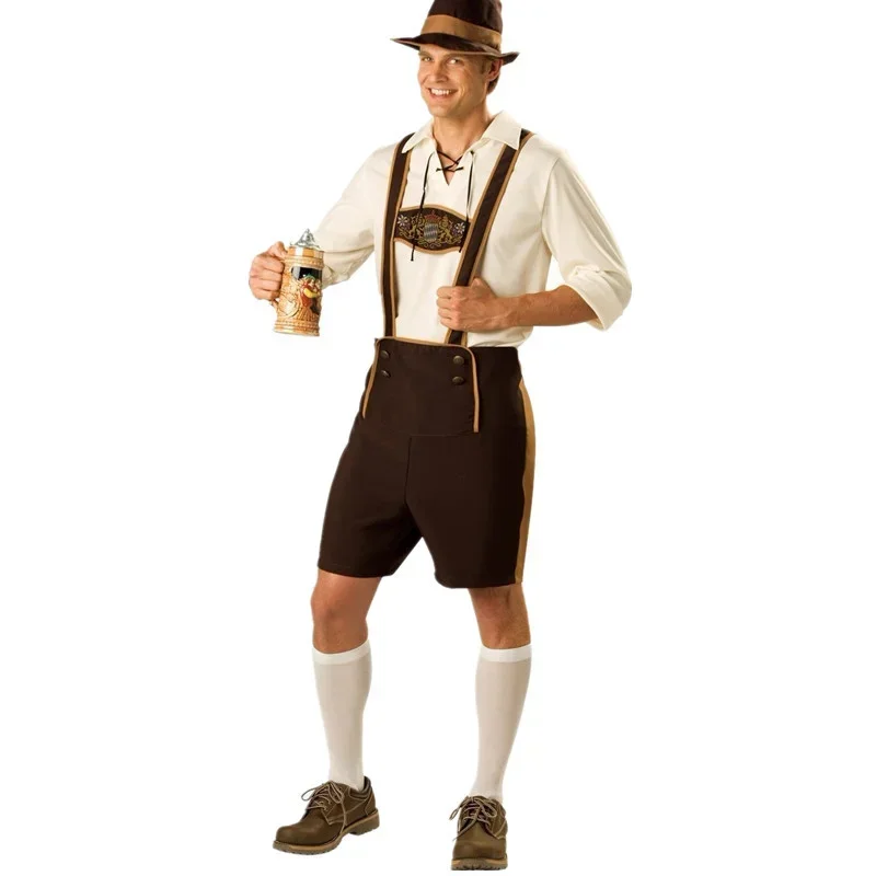 Kobiety Oktoberfest strój niemiecki Bavaria piwo sukienka kelnerka pokojówka sukienka Man Lederhosen Dirndl strój impreza z piwem przebranie