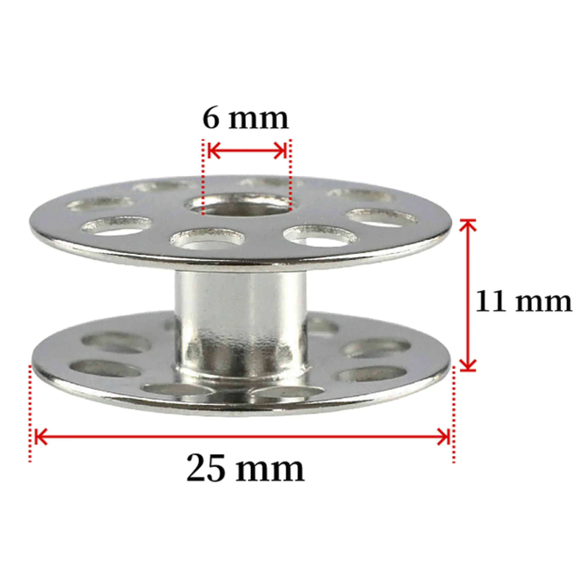 علبة بكرة كبيرة (نمط M) وبكرات معدنية تناسب JUKI DU-1181، Highlead GC0618، Typical 0302، 0303، 6-7 ماكينات خياطة (12 قطعة) #6