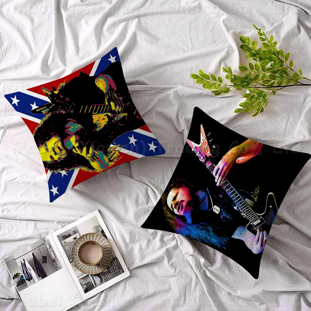 Dimebag Darrell Musician Stitch Lucky Dragon Pillow Cover Sofa Cushion Cover Home Room Decoration Children Gift