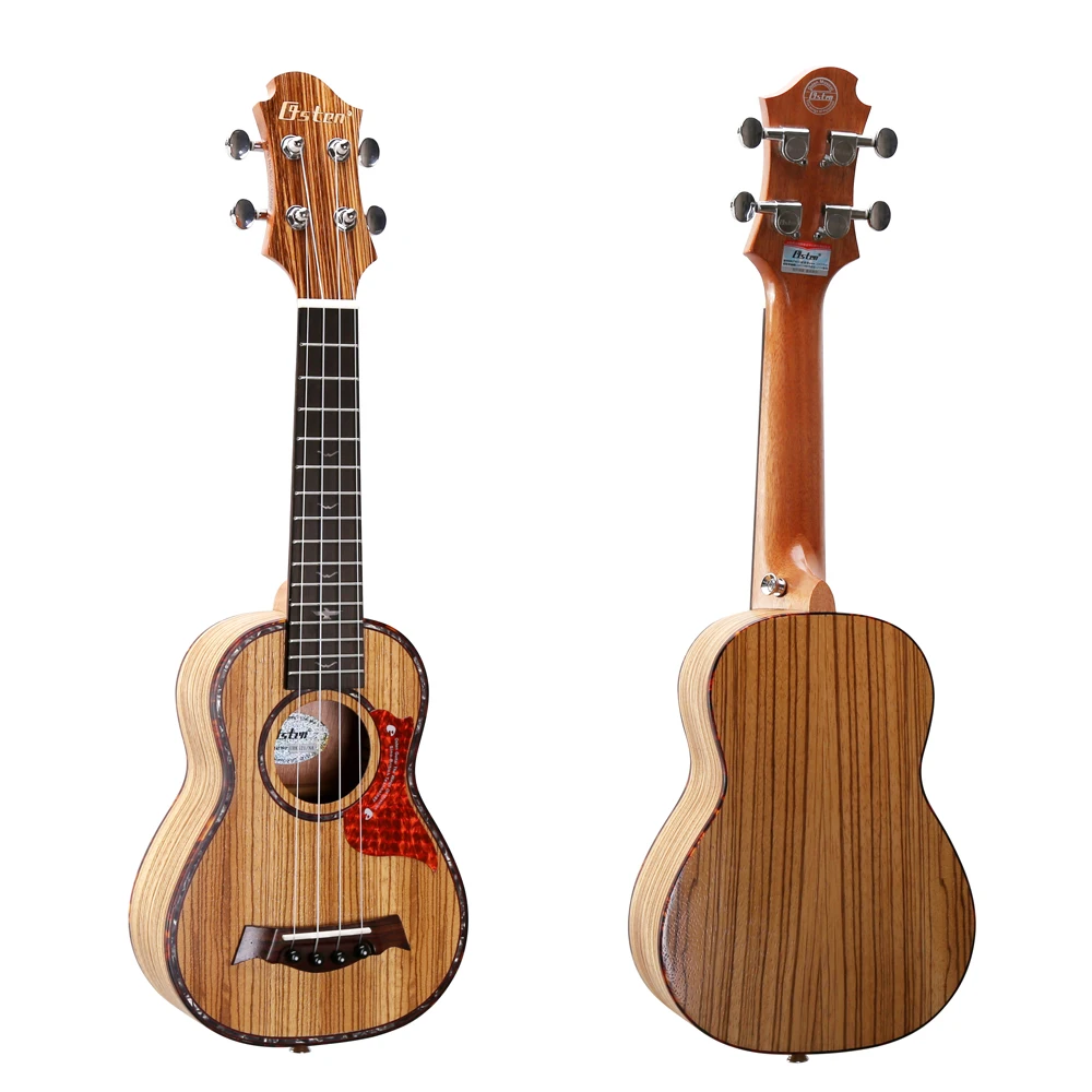 

Ukulele Made in China Zebrawood Body Matte Finish Wholesale OEM Ukulele for sale