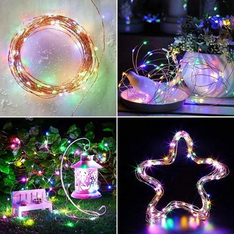 LED Solar String Lights Festoon Waterproof Outdoor Garland Light 7/11/22/32/52/102M for Wedding Party Street Garden Patio Home