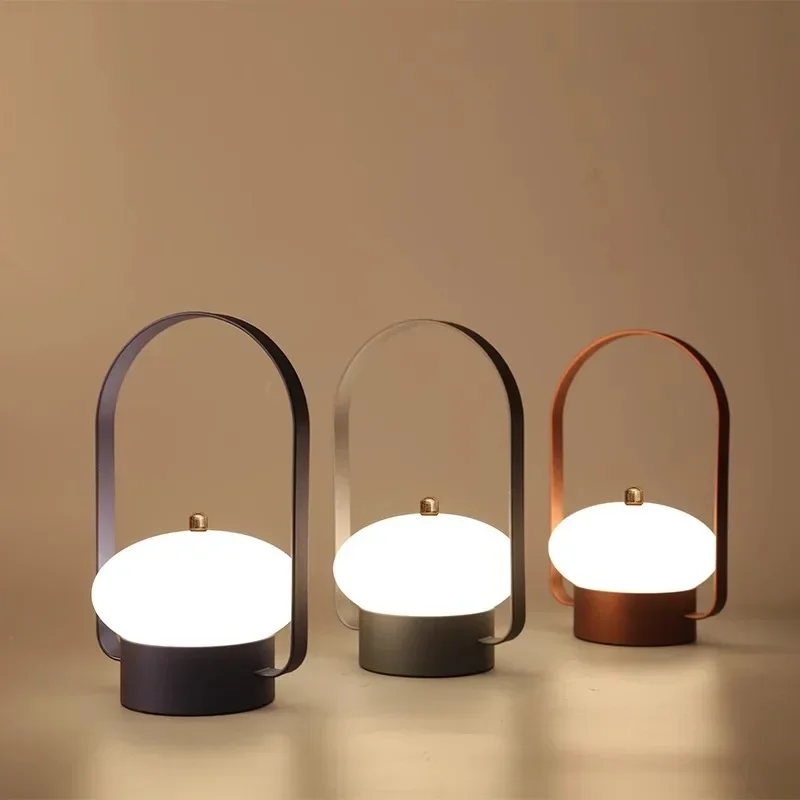 Portable LED Cordless Rechargeable Lantern Table Lamp Touch Dimmable Night Light for Home Camping Dining Room Bedroom