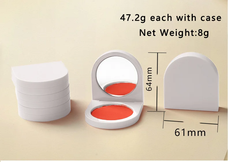 Palette de fard à joues imperméable sans logo, fard à joues doux, contour du visage