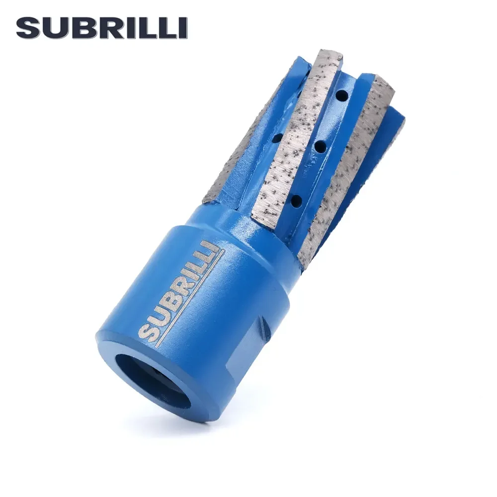 SUBRILLI Diamond Finger Bit Segment Drill Router Bit Bottom Slab Sink Hole Cutter Granite Marble Milling Tool M14 5/8"-11 Thread