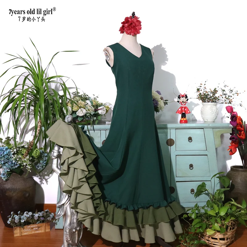 Spaanse Dansjurk Flamenco Oefenrok Draag Dames EK14