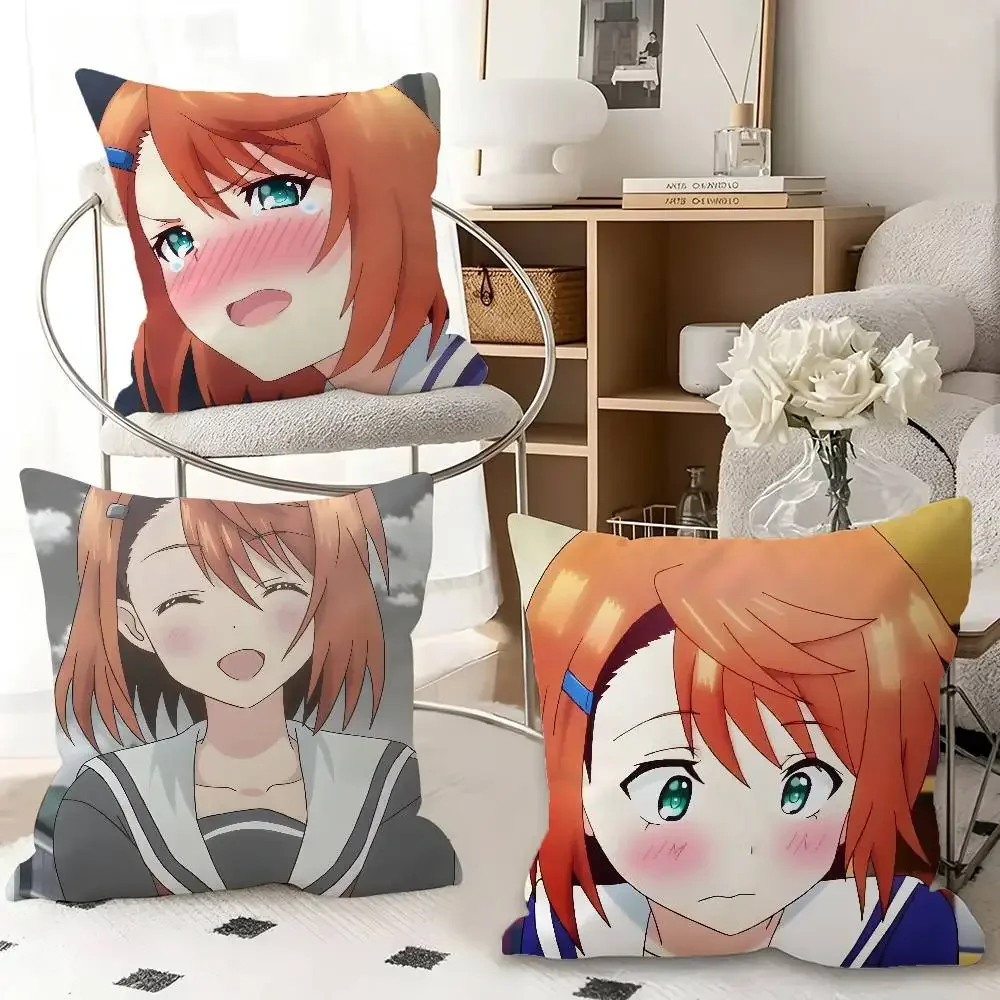 1pc Chisaki Miyazaki Yuuna And The Haunted Hot Springs Fashion Square Pillowcase Bedroom Sofa Room Ins Decoration Leisure