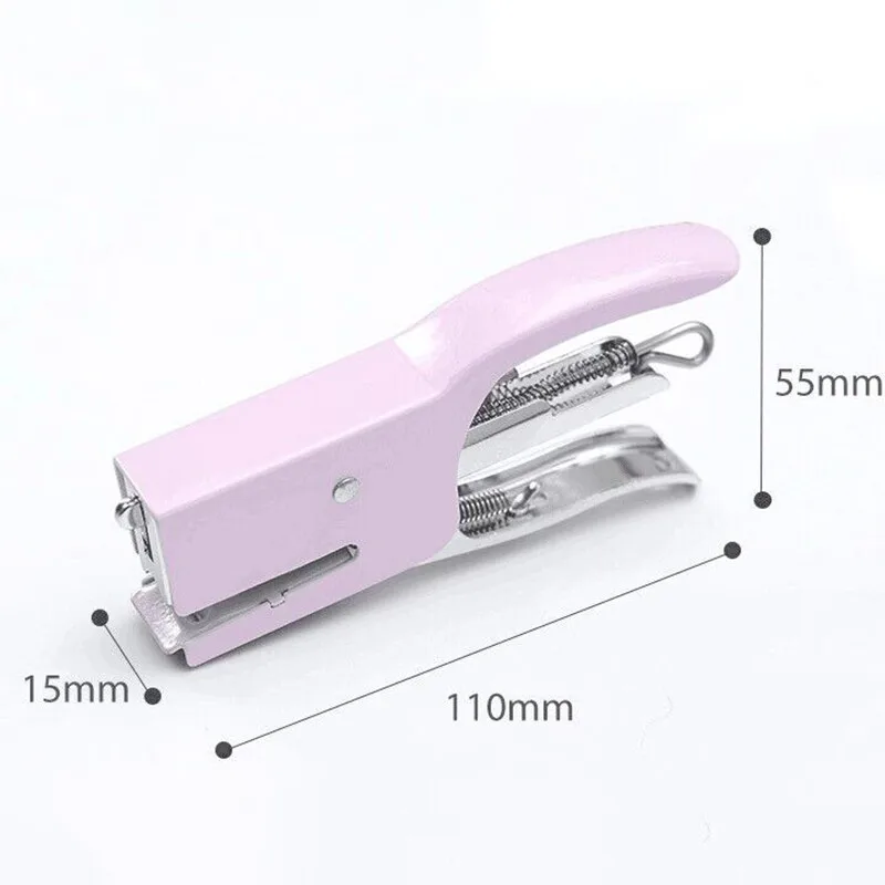 Mini Stapler Metal Hand-held Stapler with 750Pc Staple Pin Labor-Saving Office Stapler Portable Compact Kawaii Stationery