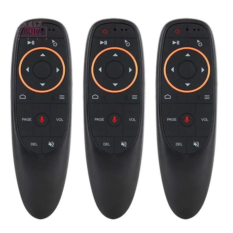 A41Z-G10S 2.4G 3 Pcs/Set Voice Air Flying Mouse Gyroscope Wireless Infrared Backlight TV Set Top Box Remote Controller