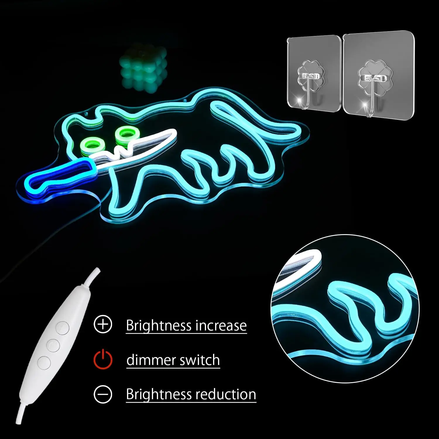 Cautiously Cat Neon Sign USB Dimmerabile LED Neon Light per Camera da letto Bistro Negozio Cafe Cat Store Ristorante Uomini Grotta Bar Decorazioni per la casa