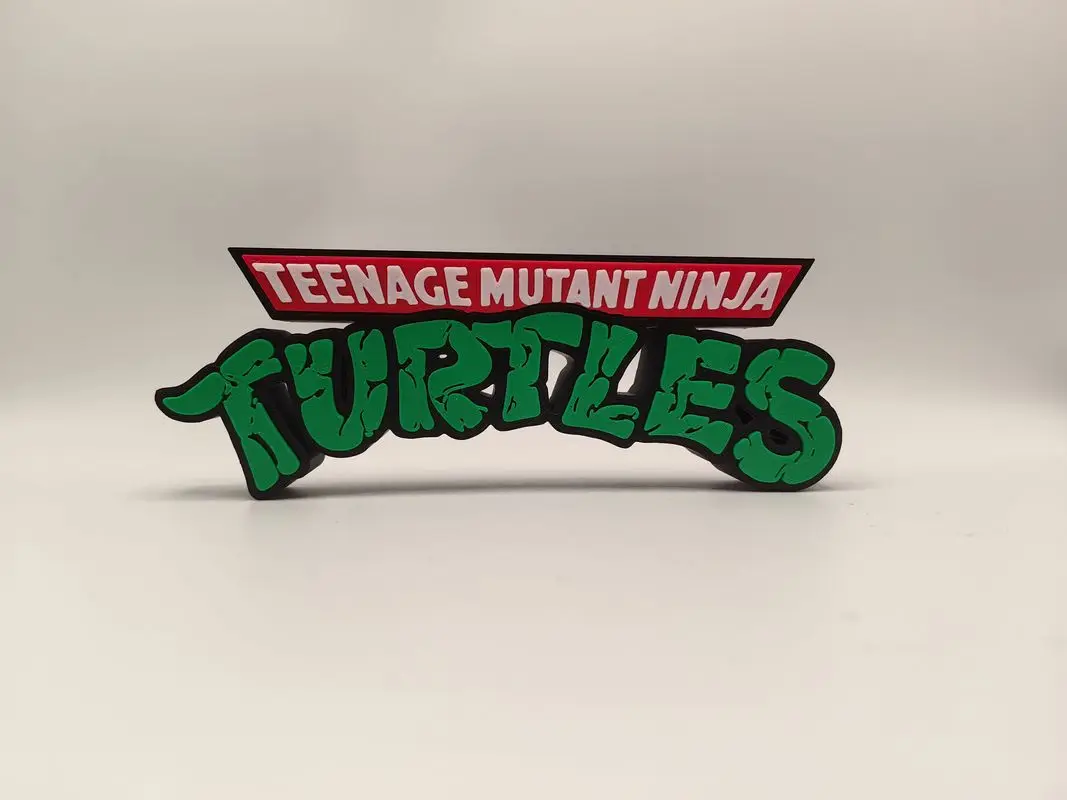 Ninja Turtle Logo Three Dimensional Font Standing Sign Three Dimensional Signboard Handheld Decoration Model Toys