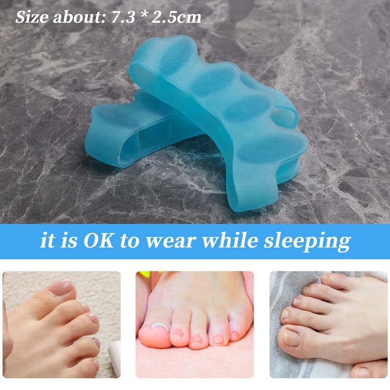 Corrector, Toe Separator,Bunion Relief Protectors New Material Gel Hammer Toe Straightener,Toe Spacers, Toe Stretchers,For Men A