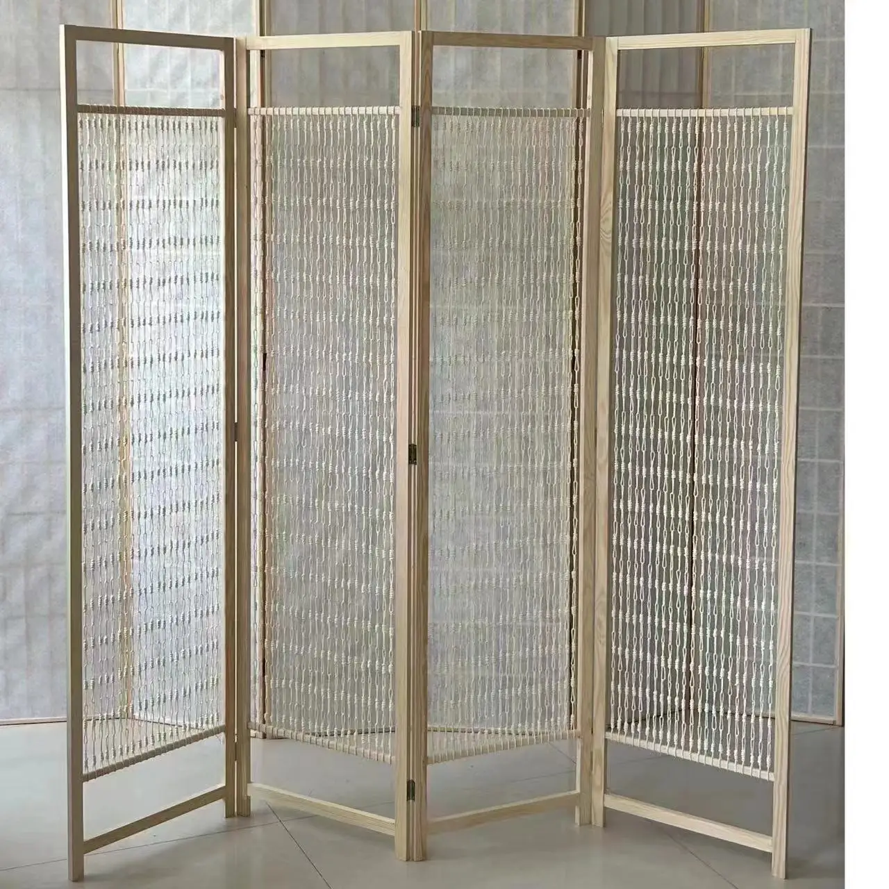 2023 New Chinese Solid Wood Lattice Screen Partition Wall Wooden Grille Entrance Living Room Hotel Folding Mobile Partition