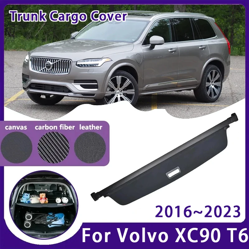 

Car Rear Trunk Curtain Covers For Volvo XC90 T6 MK2 2016~2023 Retractable Storage Trunk Rack Partition Shelters Auto Accessories