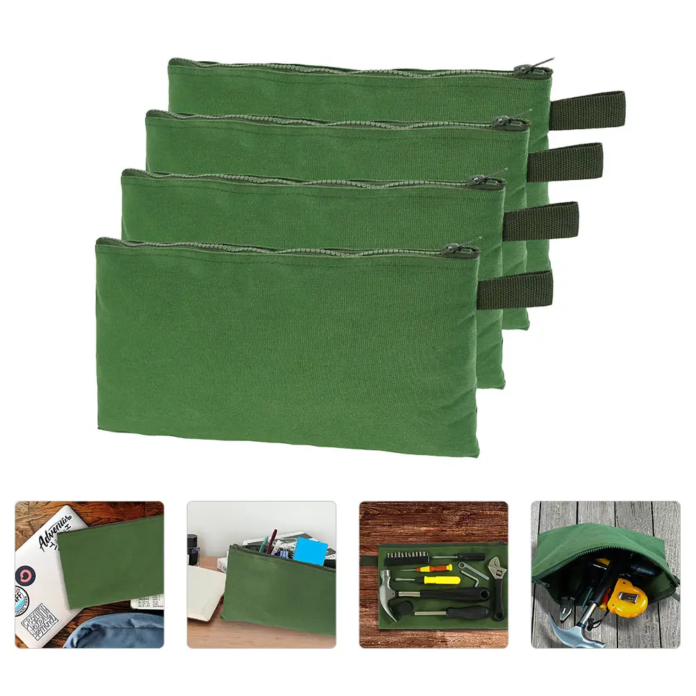 

4 Pcs Bag Bag Canvas Storage Large Capacity Organizer Multi-function Hardware Multi-Function Pouch Thick Wrench Holder