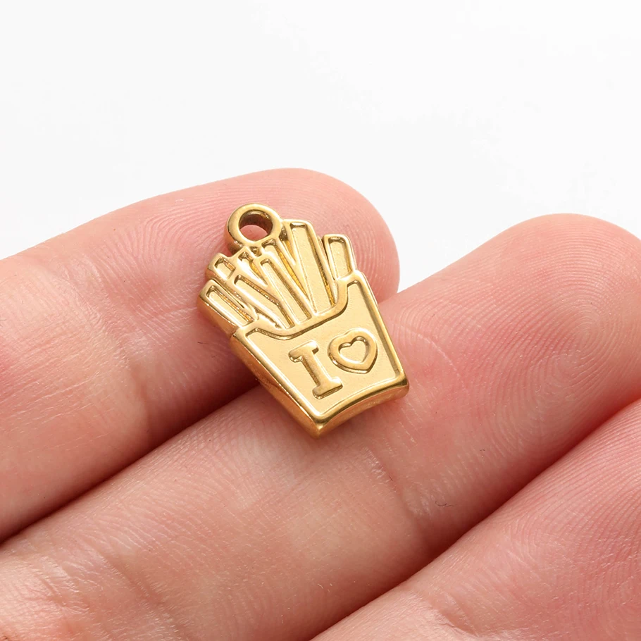 5 Stück Glücksbringer-Anhänger aus Edelstahl mit Mädchen, Stern und Schleife für die Schmuckherstellung, niedliche Anhänger für Halsketten und Armbänder – Detail 22