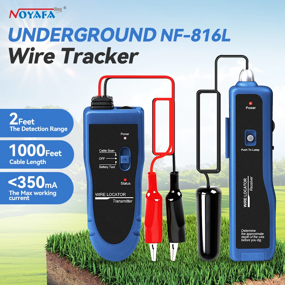 Noyafa NF-816L Underground Cable tester Anti-Interference Cable Tracker Electrical Cable Locator Wire Tracer Network Tools