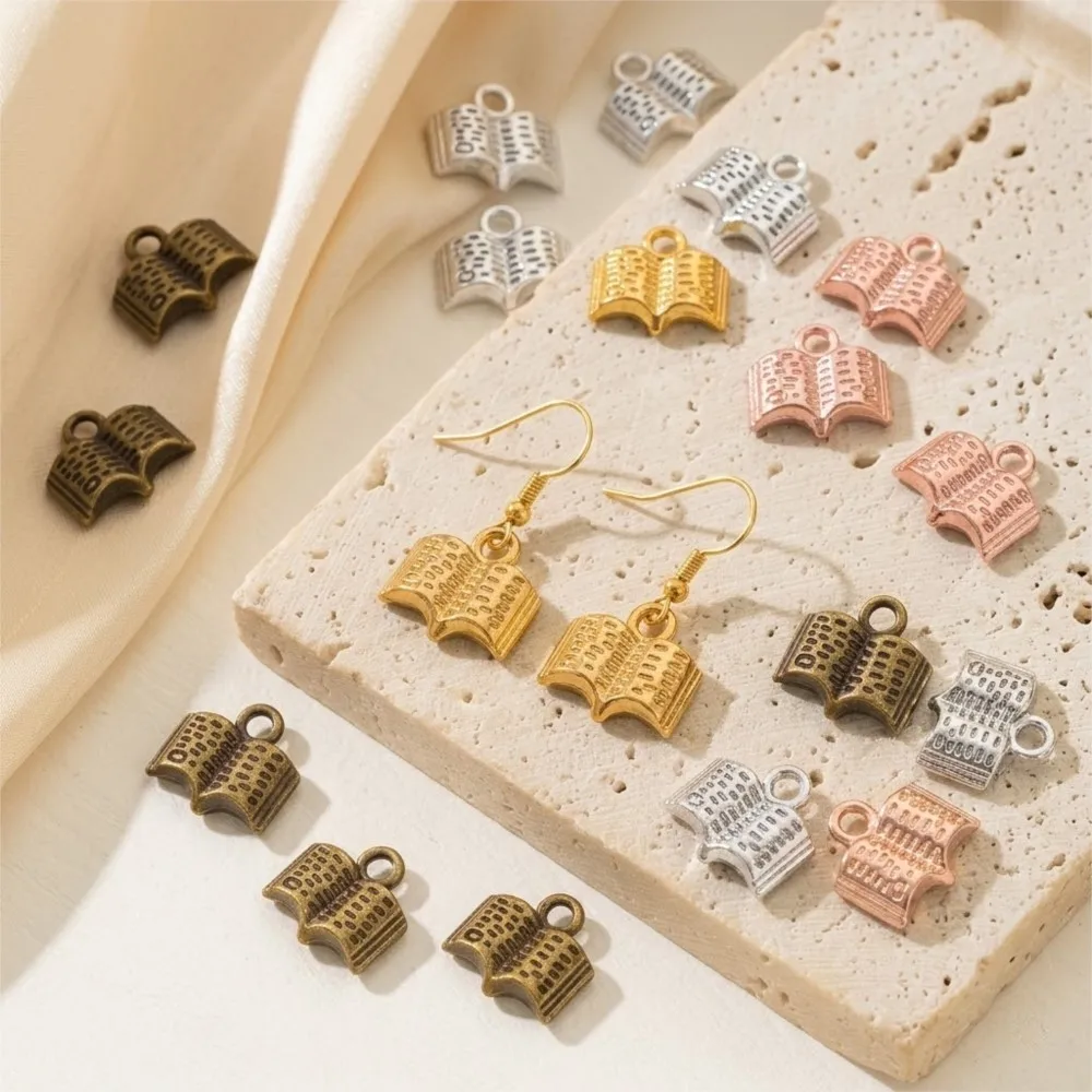 10/20/100pcs Charms Open Book 12x11mm Student Stationery Pendants For DIY Handmade Necklaces Bracelets Jewelry Making Supplies - view 3