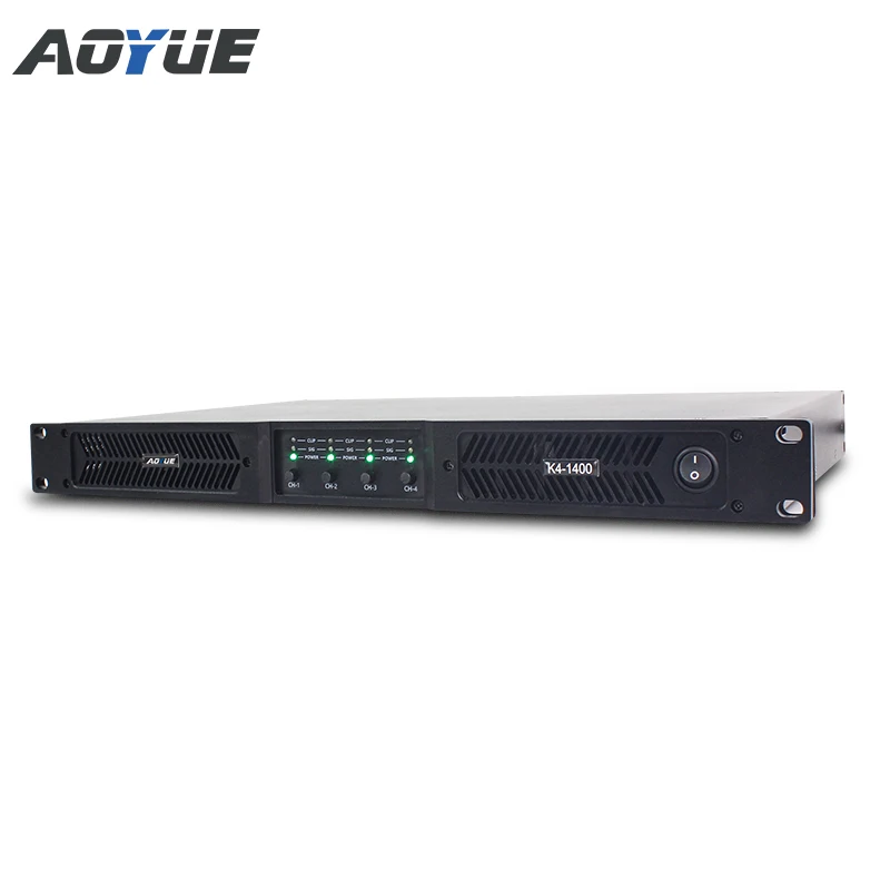 K4-1400 Professional 1400 Watts Class D 1u Stage Master 4 Channel Power Amplifier
