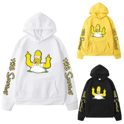 The Simpsonss Homer Jay Simpson Casual Hoodie Anime Printed Sweatshirts Fleece Mens and Womens Hooded Pullovers Sports Clothing