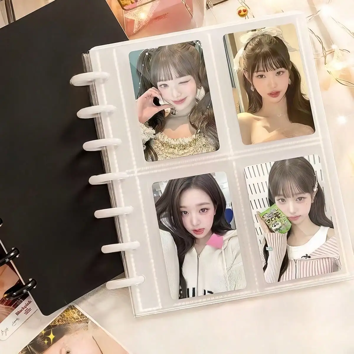 

K-POP Card Album 3-3.5 Inch – 4-Pocket Holder for Trading & Sports Cards