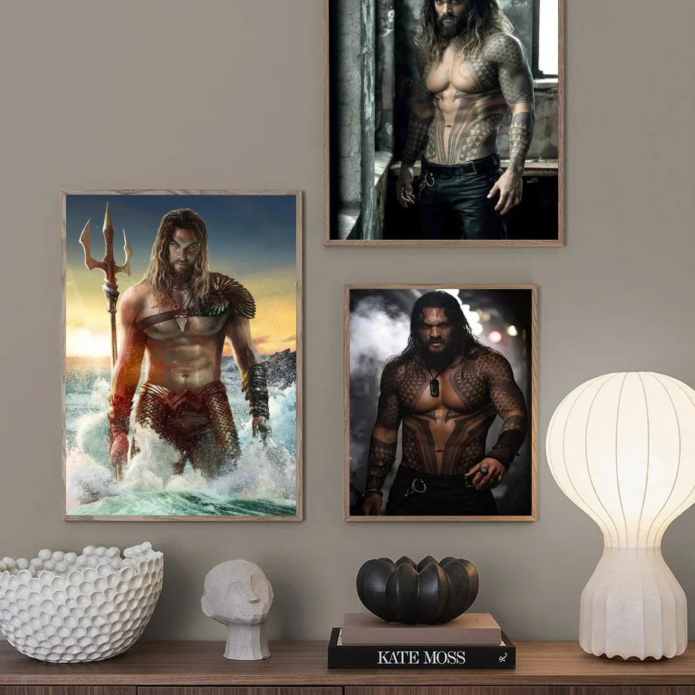 1pc Comics - Aquaman Jason Momoa  Poster Paper Print Home Bedroom Entrance Bar Cafe Art Painting Decoration