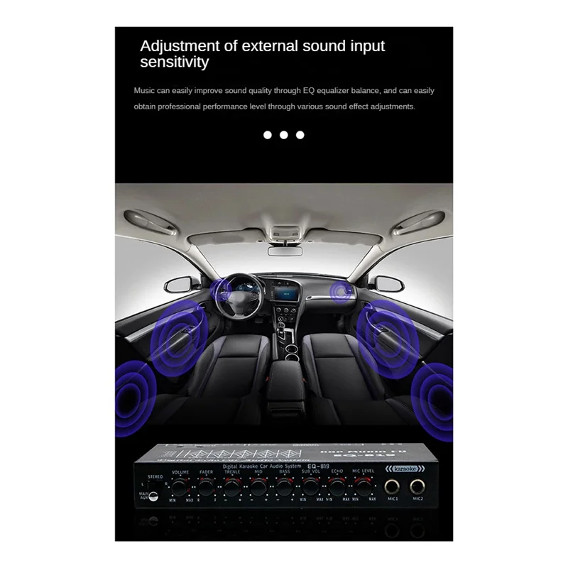 

EQ-819 Многофункциональный автомобильный аудиоэквалайзер, тюнинг, кроссоверный усилитель, параметрический эквалайзер, автомобильный аудиоэквалайзер