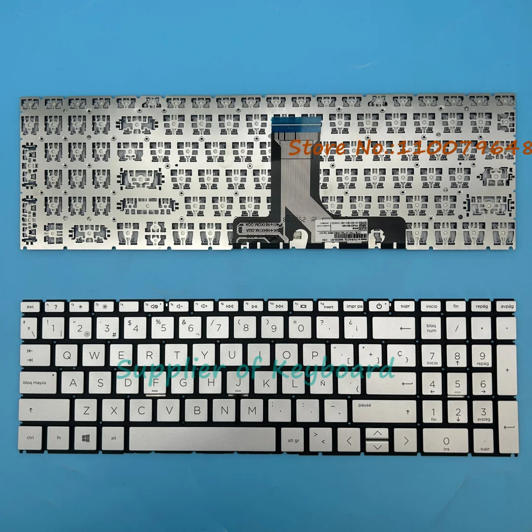 NEW Latin Spanish Keyboard For HP Pavilion 15-eh 15-eh0000 15-eh1000 15z-eh 15z-eh000 15-eh0010la 15-eh0005la Silver