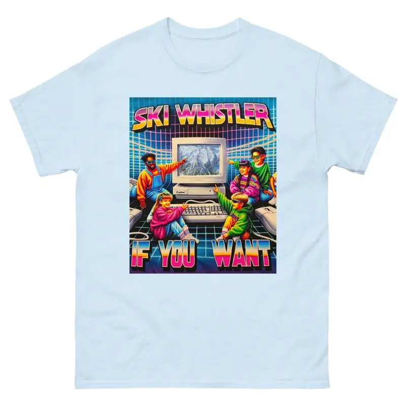 Классическая футболка Ski Whistler If You Want Skier Design в стиле ретро 80-х 90-х годов