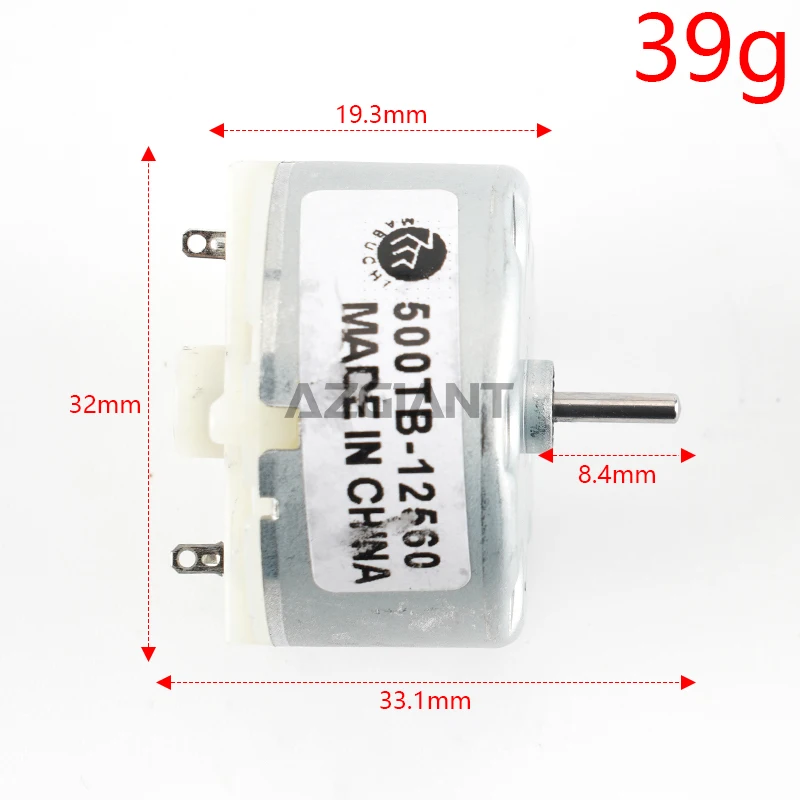 

RF-500TB-12560 Electric micro power tool motor 3V-12V DC high speed plastic rear cover metal shell tool long axis actuator DIY