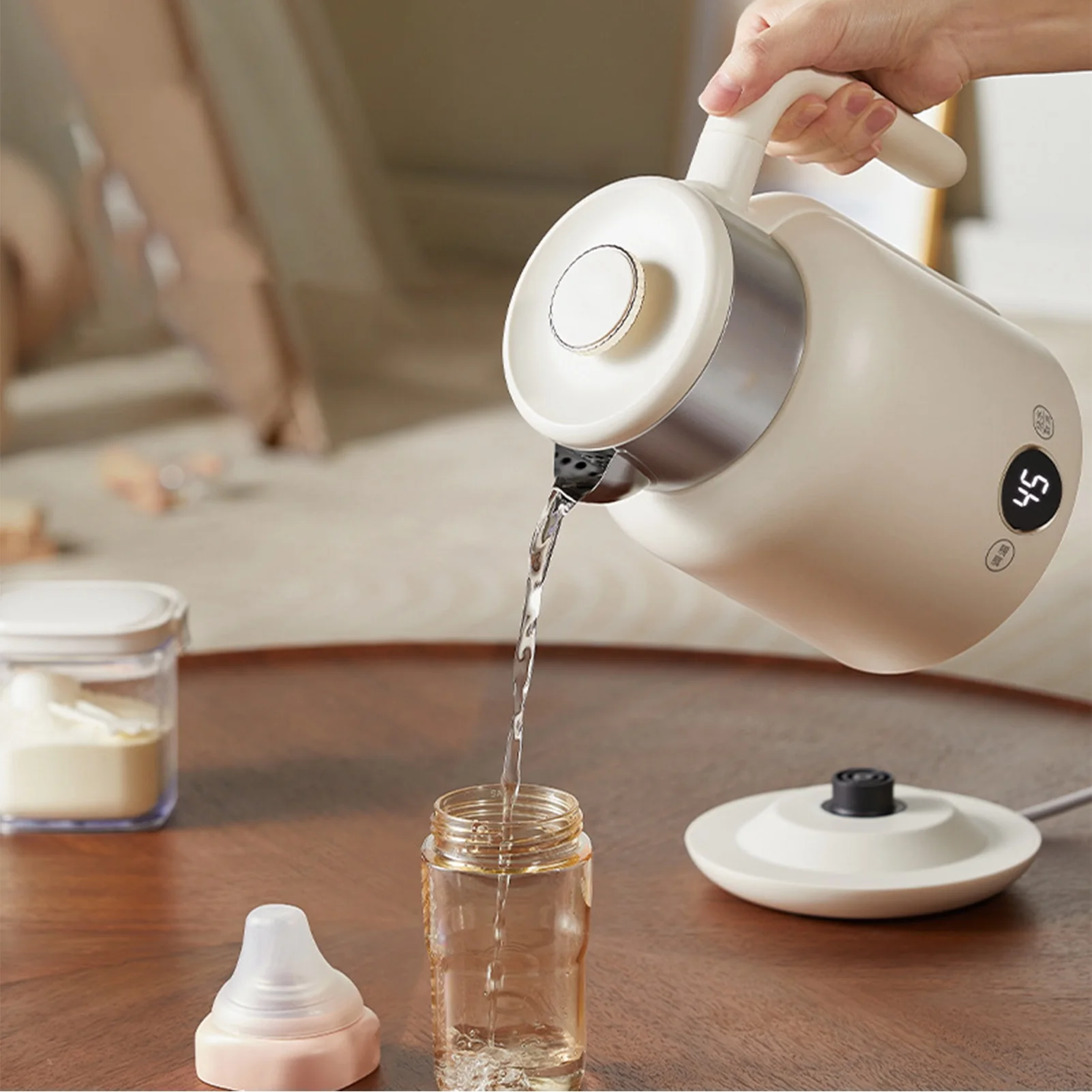 1500 واط غلاية كهربائية غلاية كهربائية غليان الماء 304 الفولاذ المقاوم للصدأ سعة كبيرة المحمولة لمكتب المنزل السفر 220 فولت