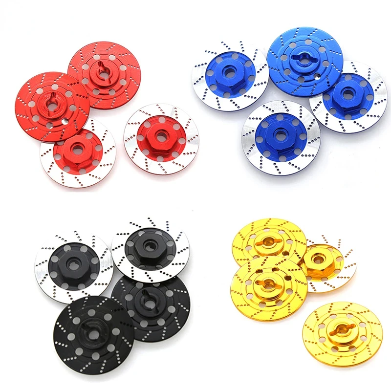 

4PCS Aluminum Alloy Brake Disc Wheel Rim Box Metal Hex Adapter 12MM For RC 1/10 Car HSP Fly Fish Buggy Truck 94123 94122 D4 CS