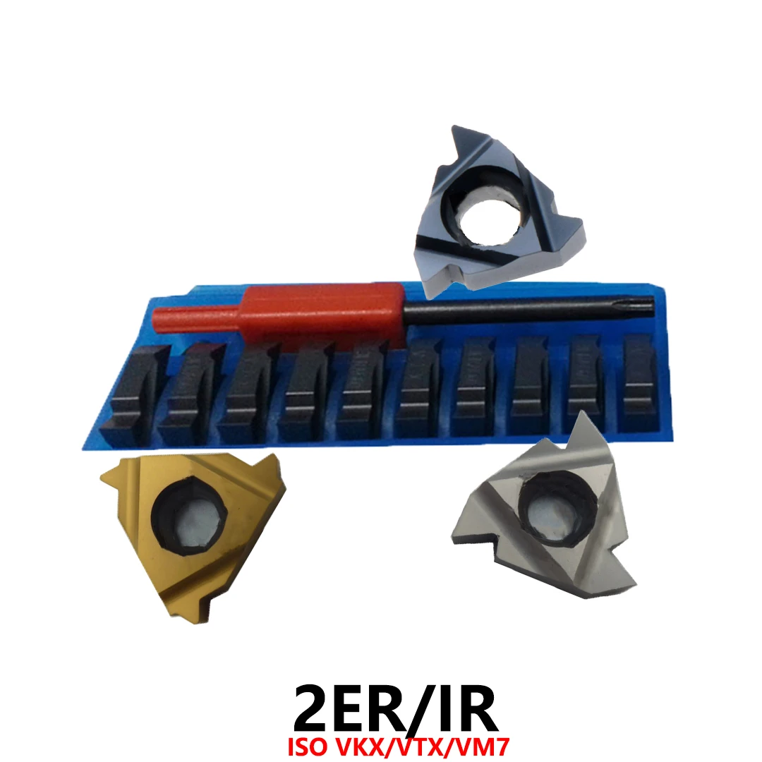 Original 2ER 2IR 0.5ISO 0.75ISO 1.0ISO 1.25ISO 1.5ISO 1.75ISO 2.0ISO 2.5ISO VKX VTX VM7 Carbide Inserts Threading Tools Lathe