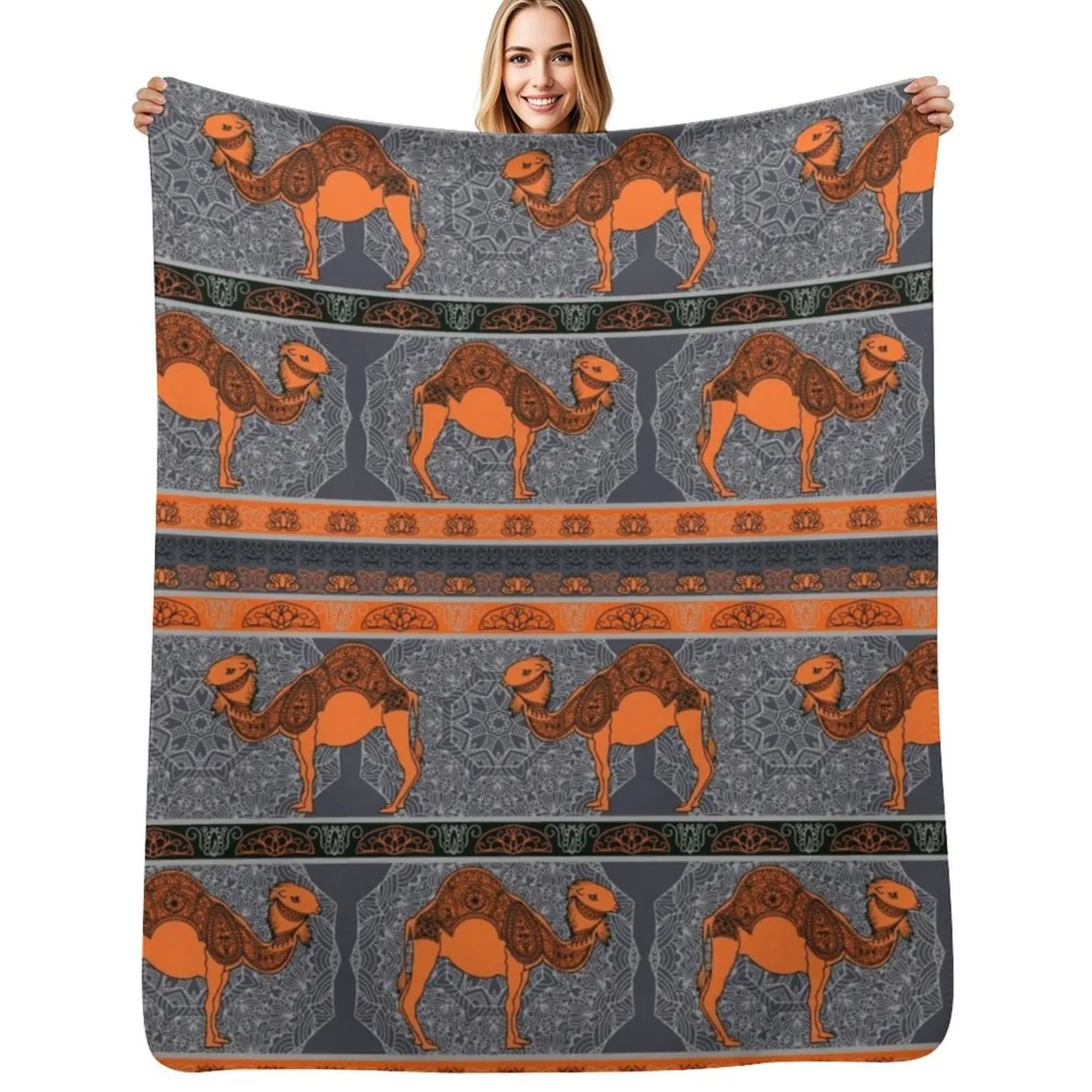 

camel Throw Blanket Decorative Throw Large Furrys Luxury Blankets