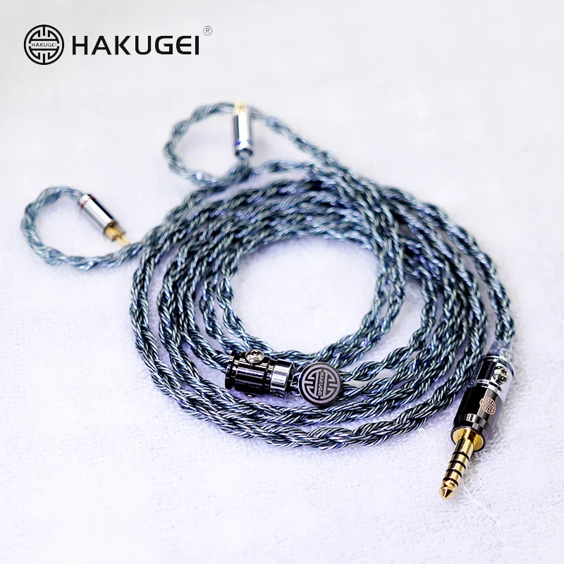 HAKUGEI Alfheim Graphene Litz Silver Copper 6N OCC Hybrid Hifi Music Earphone Audio Upgrade Cable Line 4.4 0.78 MMCX QDC