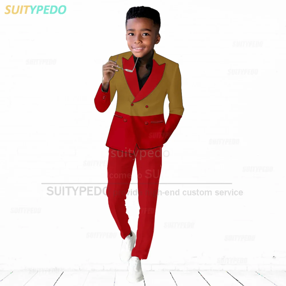 Formal Suit Sets For Children Piano Performance Classic Blazer Pants 2 Pieces School Fashion Prom Boys Luxury Slim Fit Outfits