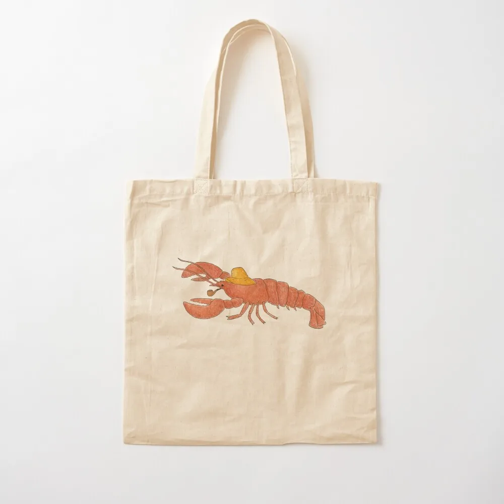 Lobster with pipe and hat Tote Bag cute tote bag shopper bag women canvas