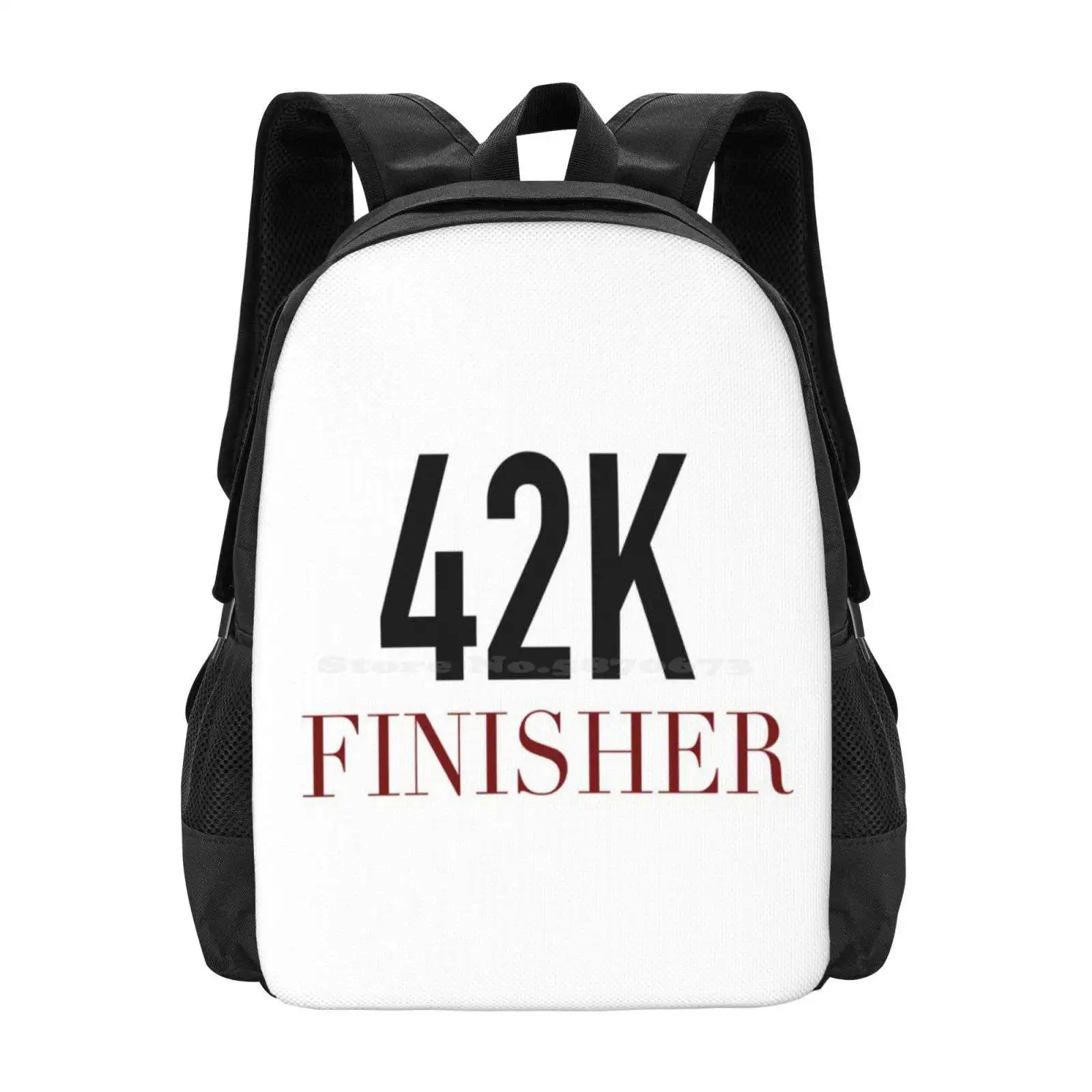 

42K Finisher 3D Print Design Backpack Student Bag Boston Marathon Half Marathon 10K Marathon Finisher Race 5K 26 2 Miles Idea