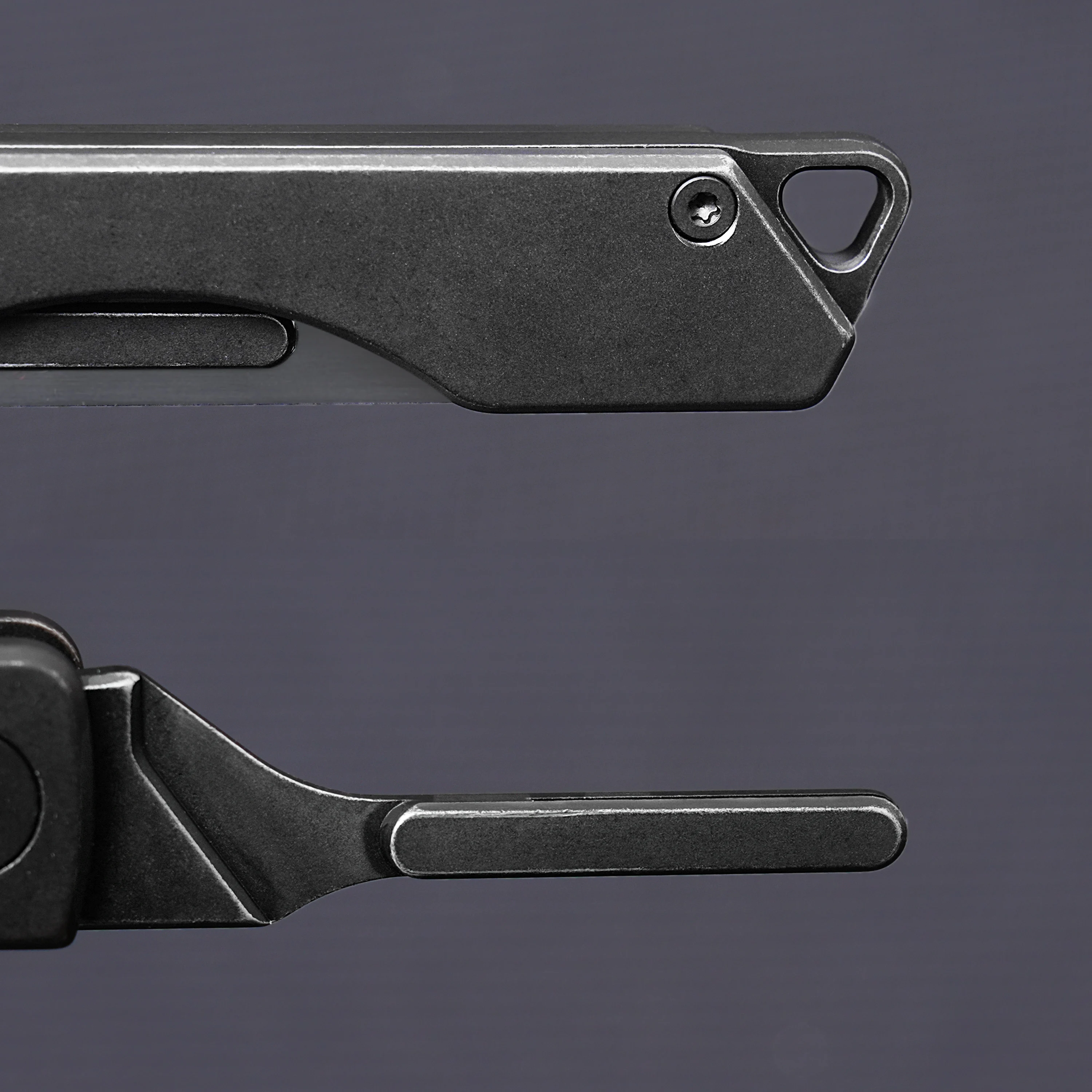 Folding Knife Black Titanium Alloy Low Profile Practical Knife Outdoor EDC Small Scale Tool