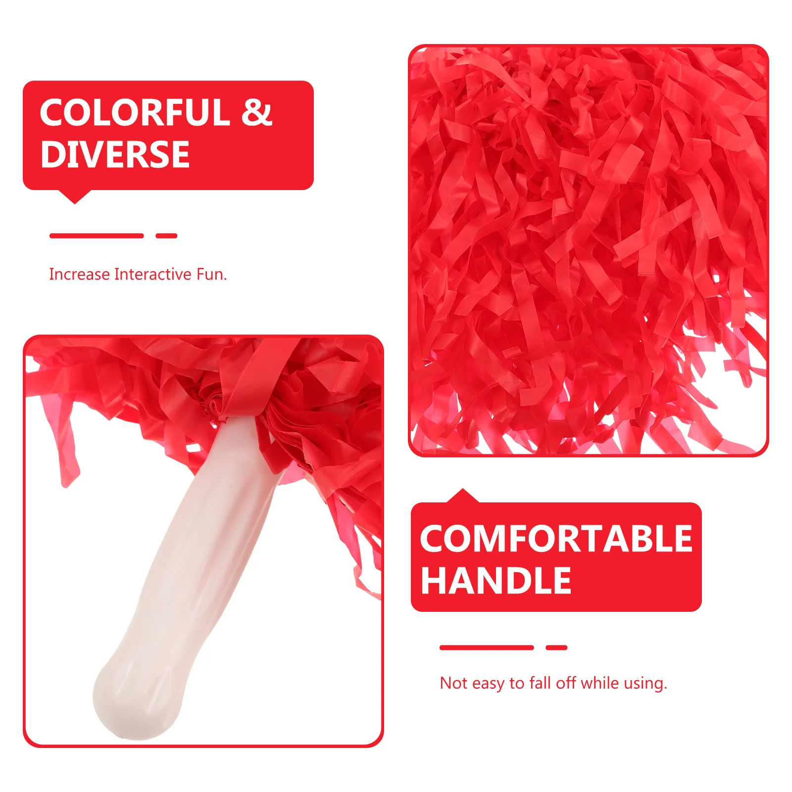 

8 Pcs Cheerleading Flower Ball Pompom Cheerleader Poms Portable Reusable Props Handheld Products