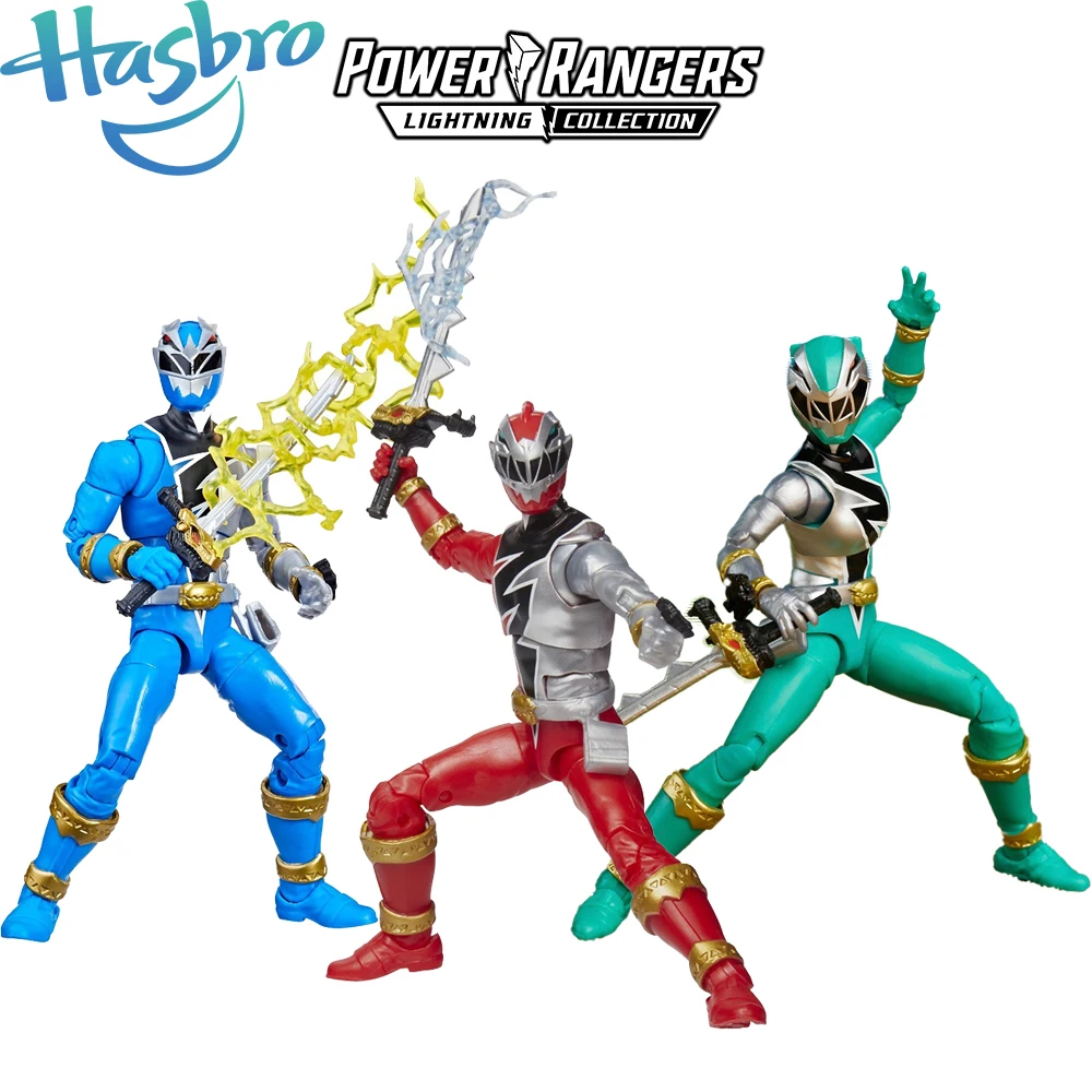 In Stock Original Hasbro Power Rangers Lightning Collection Dino Fury Red Green Blue Ranger Collectible Model Toys Action Figure