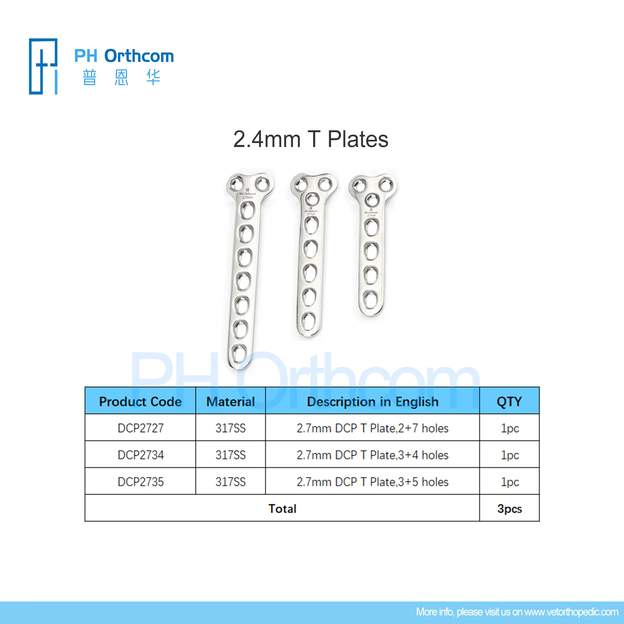 

2.7mm Stainless Steel Implant Plates and Screws and Instruments Series Veterinaria Pets Mascotas Orthopedic Surgery Tools