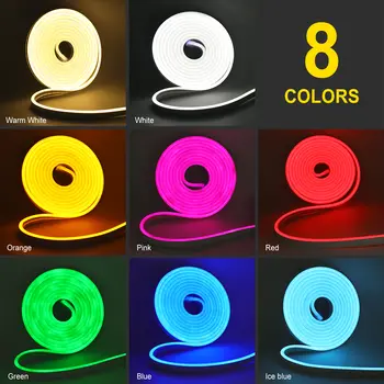 USB霓虹LED燈條 DC 5V 2835 120LED/米 防水柔性霓虹燈繩 紅藍白粉綠燈帶 房間背光燈 10 最佳銷售 藍色LED燈 - №6