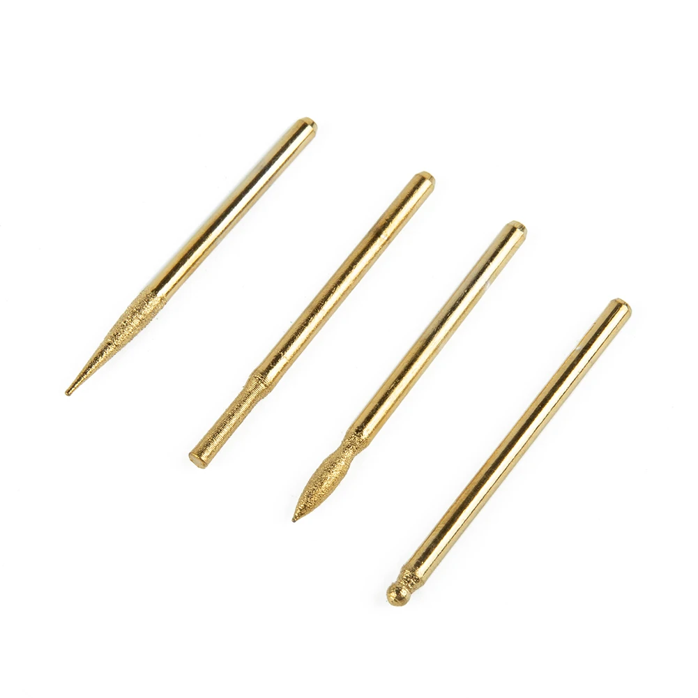 Diamante Burr Drill Bit Set, Corte para Gravura, Moagem, Polimento, Madeira, Metal, Ouro, DIY, Nova Qualidade, 000RPM, 28, 30Pcs