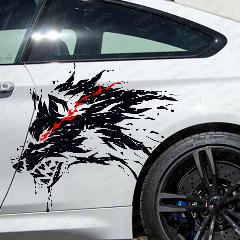 

Animal wolf Car hood side sticker vinyl racing paint accessories self adhesive painting for truck suv car decal