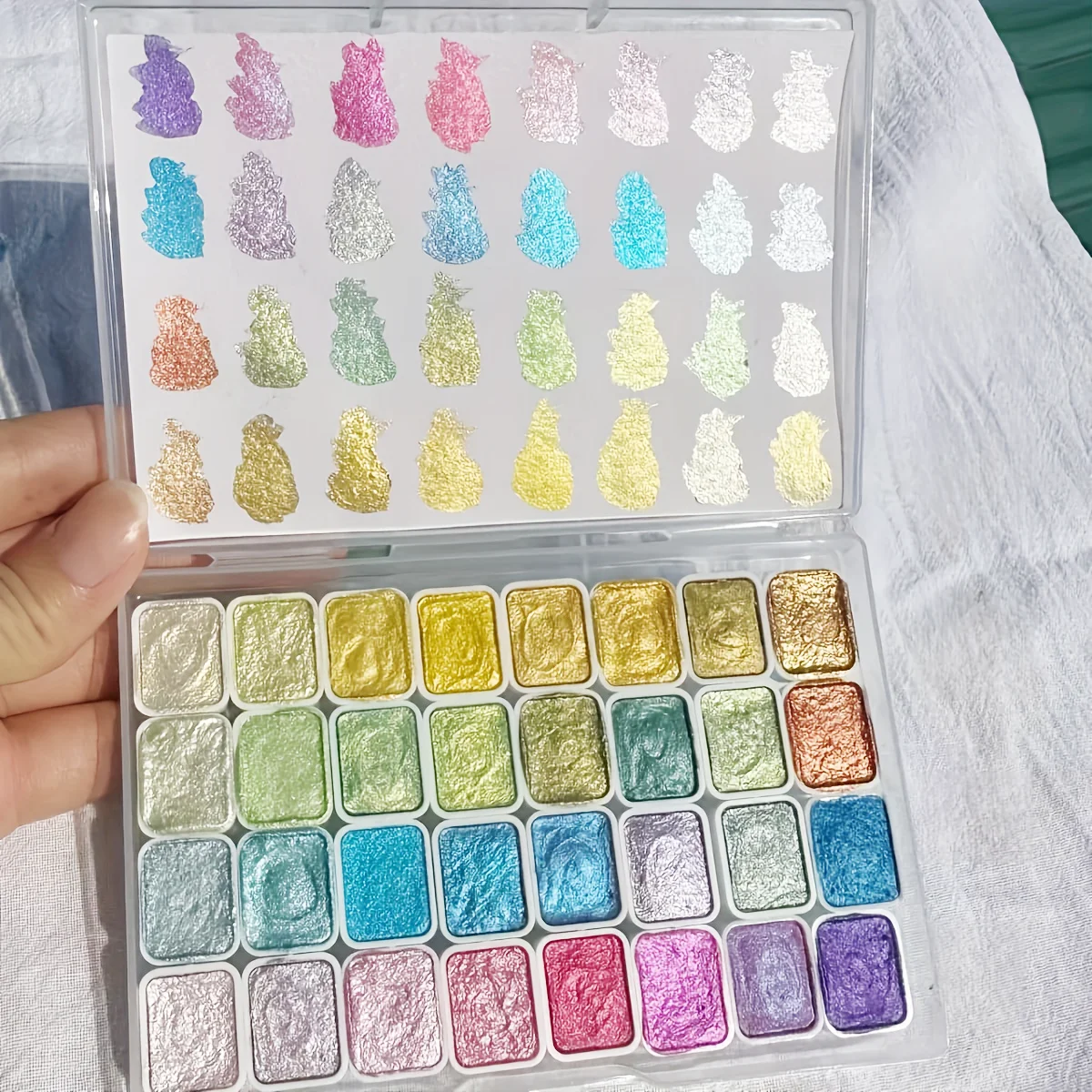 

32-Color Metallic Paint Kit for Creatives – Rich Pigments with Smooth Texture, Let Your Art Stand Out with Instant Sparkle