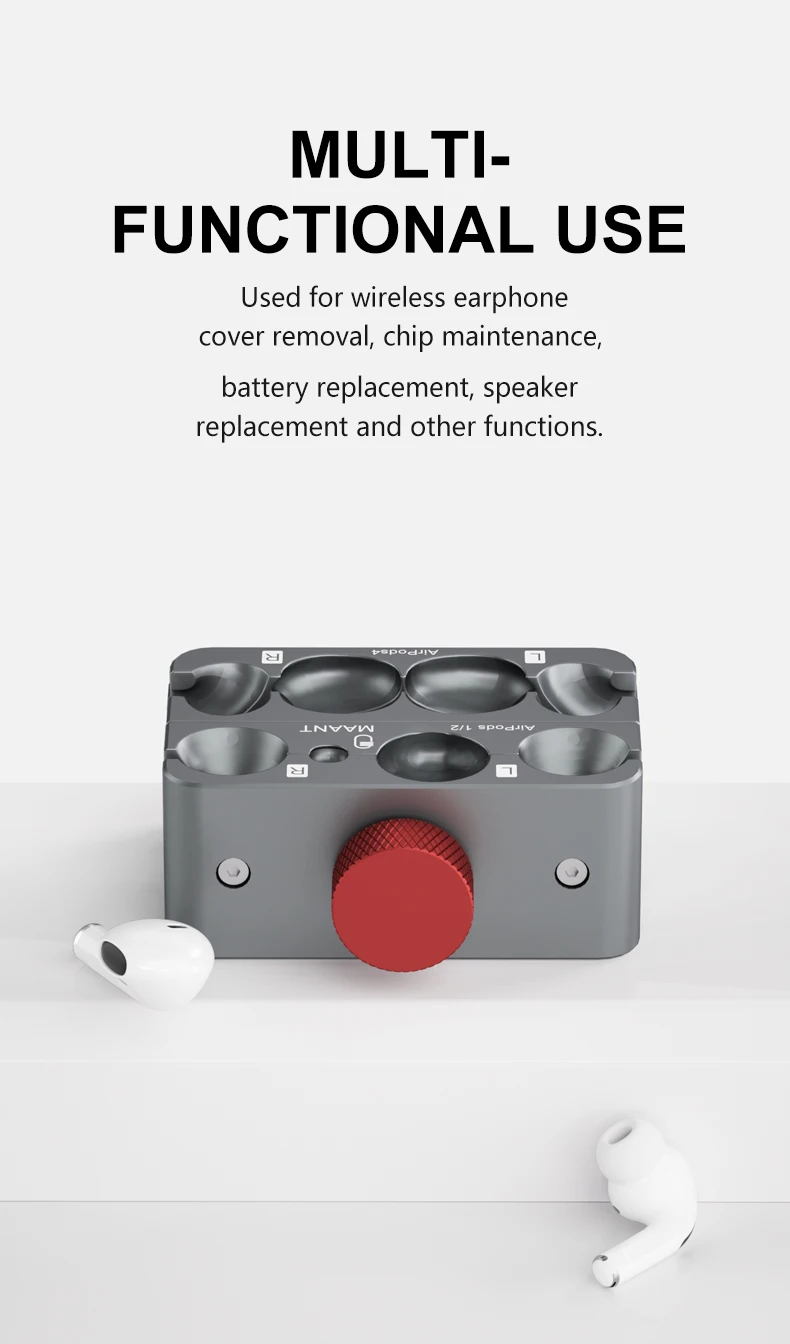 MaAnt P1 Rotierende Kopfhörer-Reparaturhalterung zum Öffnen der Abdeckung für Air Pods 1. und 2. Generation, Ersatz-Separationswerkzeug – Detail 4