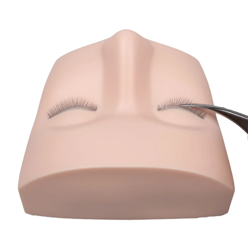 

-A01R 3 Layers Lashes Mannequin Head For Practice Lash Makeup Tool Extensions Eyelashes Grafting Training Tool Makeup Practice
