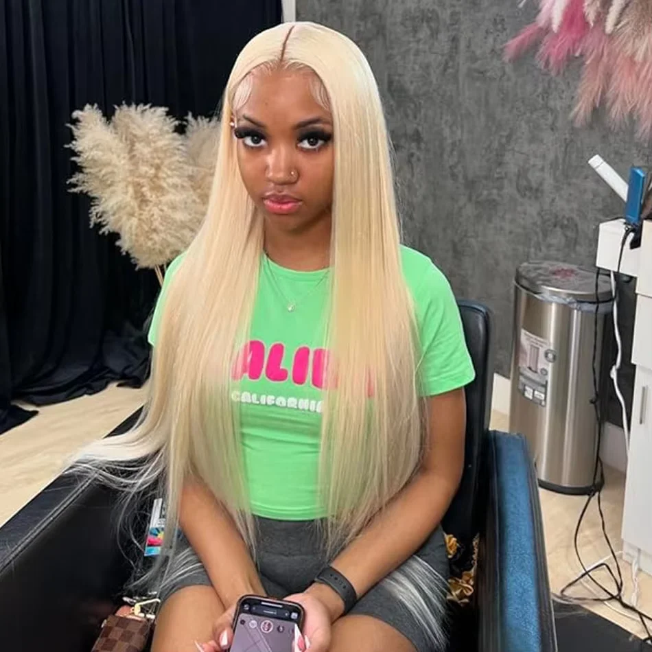 

220 Density 613 Bone Straight Honey Blonde Wig Human Hair Pre Plucked 13x6 Hd Lace Frontal Wigtransparent Brazilian Woman Hair