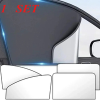 1set New Magnetic Car Sunshade Cover Summer UV Protection Side Rear Window Curtain Black Mesh Sun Shade Cover Car Accessories