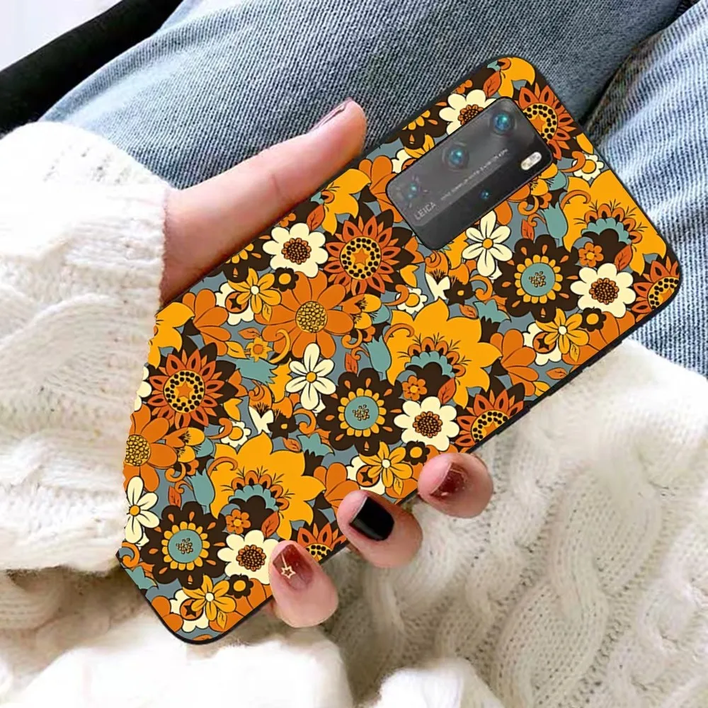 Heartbeat Flowers Phone Case For Samsung A 13 21 30 31 32 51 52 53 70 for Huawei Honor 50 60 70 for OPPO vivo